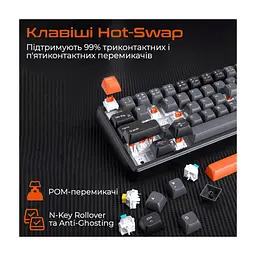 Клавіатура Meetion MK14 Bluetooth/USB Type-C Black (MT-MK14-A-RUA) - мініатюра 7