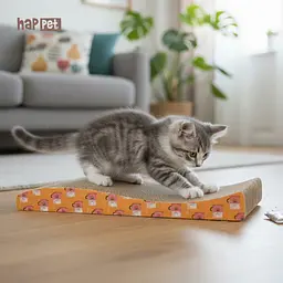 Happet Картонна кігтеточка "SIMBA"+Котяча м'ята, 43x12,5x5 см (DK02) - мініатюра 3