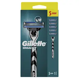 Станок для гоління чоловічий (бритва) Gillette Mach3 з 5 змінними картриджами - мініатюра 2