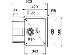 Кухонна мийка Franke Sirius 2 S2D 611-62 (143.0627.288) тектонайт чорна - мініатюра 3