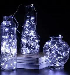 Светодиодная гирлянда Sun Lamp Капля Росы 200 LED, 20м холодный белый свет, батарейки 3 АА - миниатюра 6