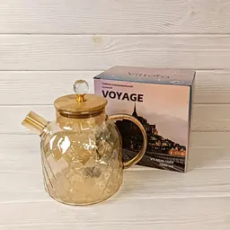 Чайник заварювальний скляний Vittora Voyage 1500 мл VT-5510-1500 (146634) - мініатюра 2