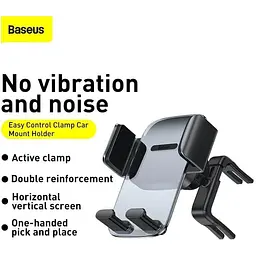 Автотримач BASEUS Easy Control Clamp Car Mount Holder (Applicable to Round Air Outlet) (SUYK000201) - мініатюра 6