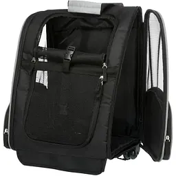 Сумка-рюкзак для собак Trixie Trolley, поліестер, до 8 кг, 32х45х25 см, чорна із сірим - мініатюра 5