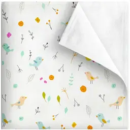 Багаторазова непромокаюча пелюшка Cosas Mint Songbirds 100х120 см різнобарвна (Diaper_MintSongbirds_100x120)