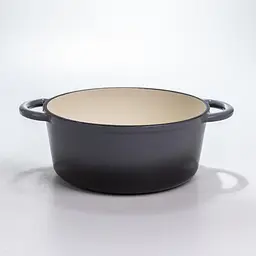 Каструля чавунна емальована Premium Cookware 2.5 л з кришкою Сіра для тушкування та запікання - мініатюра 3