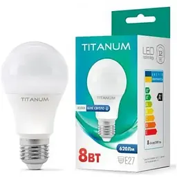 Лампочка TITANUM A60 8W E27 4100K (TLA6008274)