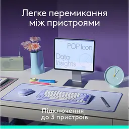 Комплект (Клавіатура та Миша) Logitech Pop Icon Combo (920-013141) Off-White - мініатюра 8