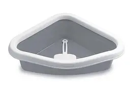 Stefanplast Sprint Corner - Туалет для котів угловий з лопаткою 40х56х14 см сірий