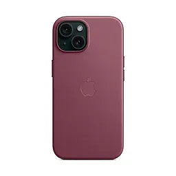 Чехол для Apple iPhone 15 Plus, FineWoven Case with MagSafe, бордовый, защитная накладка из материала FineWoven, противоударный, для iPhone, защита всего корпуса, поддержка беспроводной зарядки и MagSafe, (ARM71979) - мініатюра 5