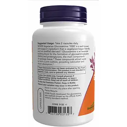 Глюкозамін Now Foods 1000 мг 90 вегетаріанських капсул - мініатюра 3