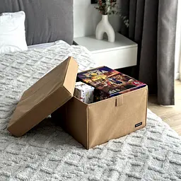 Кофр  ORGANIZE  для зберігання речей та іграшок з кришкою 30*30*20 см (бежевий) - мініатюра 4