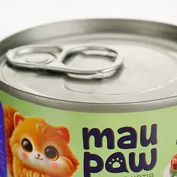 Повнораціонний корм для дорослих котів MAU PAW Паштет м'ясний з телятиною консервований 100 г - мініатюра 4