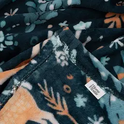 Плед Ardesto Christmas Flannel 160х200 см 100% поліестер олені зелений pbe0050482 - мініатюра 5
