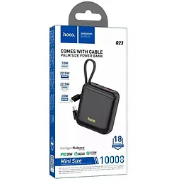 Павербанк Hoco Q23 Blade 22.5W+PD22W 10000 mAh Black - мініатюра 4