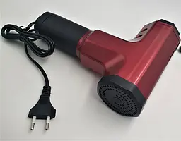 М'язовий масажер для тіла ручний 220V портативний 4 насадки Fascial Gun RF-709 червоний - мініатюра 3