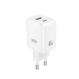 Зарядний пристрій XO Gan CE36 45W/1 USB+1 USB-C White