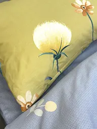 Комплект постільної білизни Ecotton Євро 210х220 см гірчичний Кульбаби (21211А) (23754) - мініатюра 2