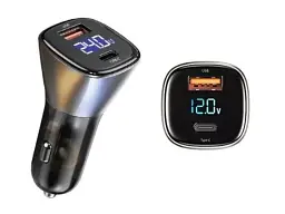 Автомобільний зарядний пристрій WiWU PC500 Series 72 W (2 Type-C) Black