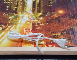 Обігрівач настінний плівковий електрообігрівач інфрачервоний у вигляді картини нічний Манхеттен - мініатюра 3