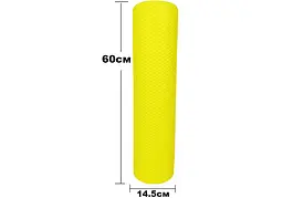 Масажний ролик EasyFit Foam Roller 60 см Жовтий (EF-2032-Y) - мініатюра 3
