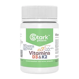 Вітамін D3 + K2, Vitamin D3 & K2 - 120 tabs