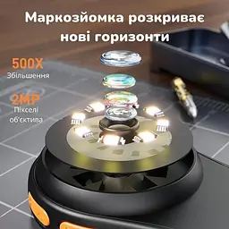 Електронна лупа - мікроскоп портативний c 50X наближенням із записом фото та відео Nectronix DM-370 (101150) - мініатюра 7