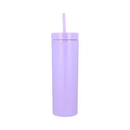 Охолоджуюча матова склянка 473 мл BPA-Free з трубочкою 21х6.5см violet - мініатюра 2