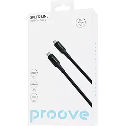 Кабель Proove Speed Line USB-C to USB-C 240W USB 4.0 1m Black (CCSL60002201) [130722] - мініатюра 3