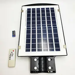 Ліхтар вуличний акумуляторний світильник 10000mAh з пультом на сонячній батареї LED Solar Street Light 90W UKC 7142 - мініатюра 12