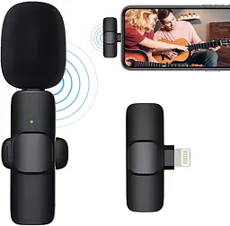 Бездротовий петличний мікрофон для iPhone та Android, Plug&Play, шумозаглушення