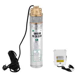 Насос глибинний вихровий Pumpman 4SKM100 Нmax 60 м Qmax 2,7 куб.м 750 Вт з пультом (CV029771) - мініатюра 1