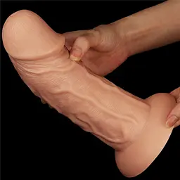 Реалістичний фалоімітатор на присосці LoveToy Realistic 24 см тілесний - мініатюра 10