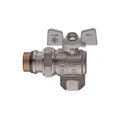 Кран кульовий з американкою Nolf classic 3/4" кутовий NFC.983-08 (NF3163) - мініатюра 2