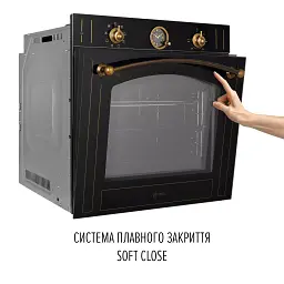 Духова шафа електрична Perfelli Vintage 6A8N Nero - мініатюра 5