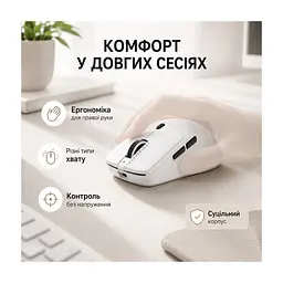 Мышка Thunderobot ML6Pro Tri-mode White (6932066315771) - миниатюра 3