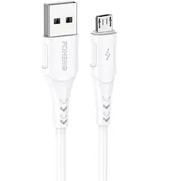 Кабель Foneng X81 USB - micro USB (M/M), 2.1 A, 1 м, Білий (X81-CA-MU)