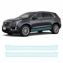 Антигравійна захисна бронеплівка за лекалами для Cadillac XT5 I 2016-2019 - нижня зона кузова пороги