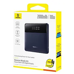 Портативний ЗП Power Bank Baseus H1 PD100W 20000 mAh (PPBLD100HD) Cosmic Black - мініатюра 4