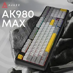 Клавіатура USB Ajazz AK980 MAX Magnetic switches Black/Grey/Yellow (AK980-MAX-M-BGY) UA - мініатюра 6
