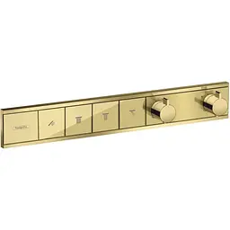 Термостат для душу Hansgrohe RainSelect прихованого монтажа на 4 споживача polished gold optic 15382990