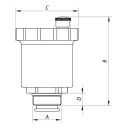 Відведення повітря автоматичне пряме Koer 1/2" KR.1256 KR2686 - мініатюра 2
