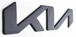 Емблема напис Kia НОВА Чорна матова 170x40 мм металева на скотчі (заводська) - мініатюра 2