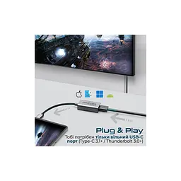 Перехідник USB-C to HDMI 4K30Hz grey Promate (medialink-h1.grey) - мініатюра 3