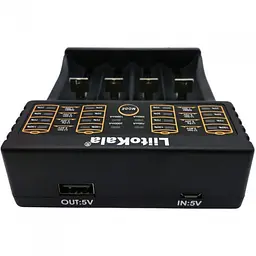 Зарядний пристрій LiitoKala Lii-402 на 4 акумулятори AA, AAA, Li-Ion, LiFePO4 з Power Bank - мініатюра 7