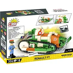 Конструктор Cobi Перша світова війна Танк Рено FT-17, 304 деталі (COBI-2991) - мініатюра 2