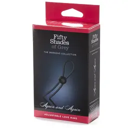 Ерекційне кільце Fifty Shades of Grey Again and Again Adjustable Cock Ring 20 см чорний - мініатюра 4