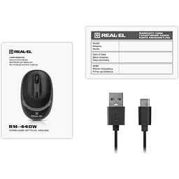 Комп'ютерна мишка Real-El RM-440W Wireless/Bluetooth Black (EL123200045) - мініатюра 8