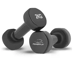 Гантелі вінілові PowerPlay 4125 Achilles 2*2 кг Чорні 2 шт (PP_4125_2kg_2in) - мініатюра 2