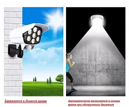 Вуличний ліхтар у вигляді камери Solar Light BL JLP 2178 Прожектор – світильник з датчиком руху на сонячній батареї Муляж камери - мініатюра 6